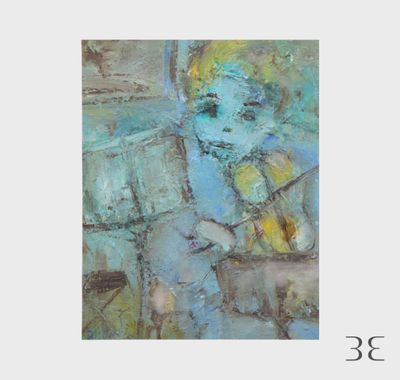 une image représentant un tableau où l'on voit un bébé assis sur une chaise