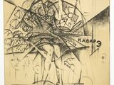 une image représentant le dessin d'une femme assise sur une chaise