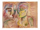 dessin représentant une femme qui se regarde dans le miroir