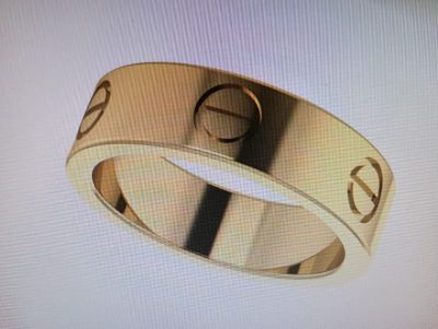 BAGUE EN OR 18K INSPIRÉE DU MODÈLE D'ALLIANCE DE CARTIER - T…