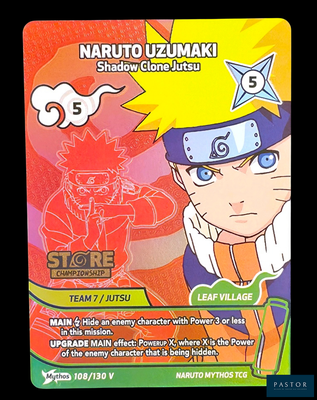 Carte Naruto Uzumaki issue du jeu de cartes Naruto Uzumaki