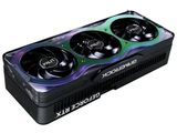 a close up of a video card with three fans on it