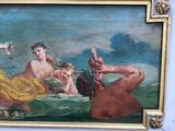 a picture of a painting on the wall of a room