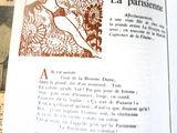 an open book with a picture of a woman on it