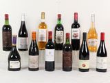les nombreuses bouteilles de vin alignées sur la table