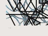 a black and white drawing of a bunch of wires