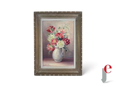 une image d'une peinture de fleurs dans un vase