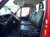 an image of a red truck with black seats