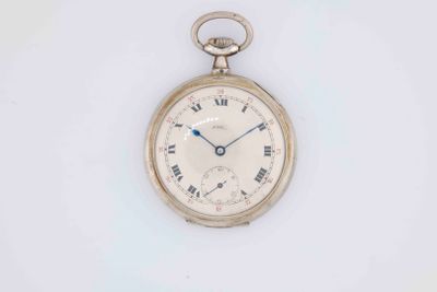 an antique pocket watch with roman numerals on the dial