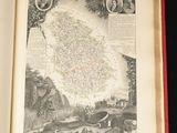 an open book with a picture of a map on it