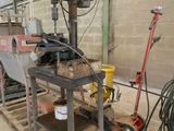 a machine that is sitting on a pallet in a warehouse