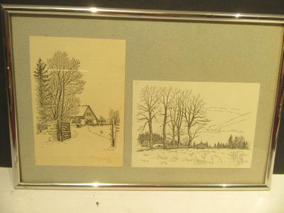 une photo d'une photo d'une maison sous la neige