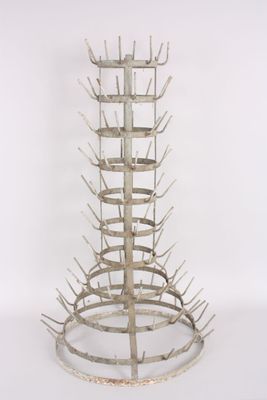 a metal rack with a bunch of spikes on it