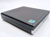 a black laptop with a blue sticker on the side of it