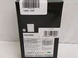 the back of a black box with a barcode on it