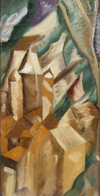 une image représentant un tableau d'une maison dans les bois