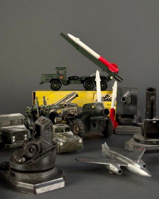 a lot of toys that are sitting on a table