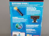 the box of a sony playstation game system with a game controller