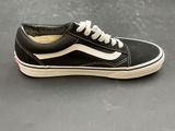 vans old skooler black and white sneakers with white laces