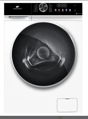 a close up of a washing machine with the door open