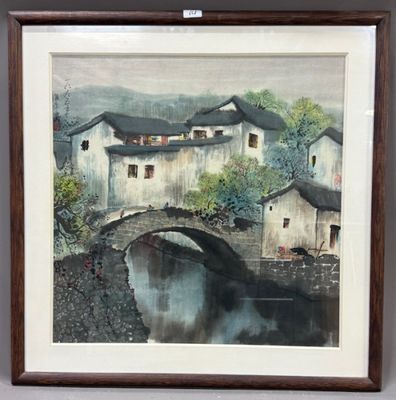 Ecole chinoise - Vue d'un village