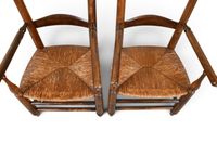 FAUTEUILS (paire de) et suite de cinq CHAISES paillées assor… (photo 3)