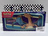the box has a picture of a dragon on it and a checkered background