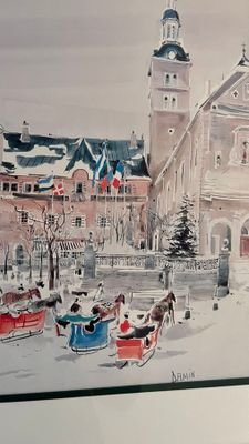 Damin : deux reproductions encadrées, Vendu sur désignation,…