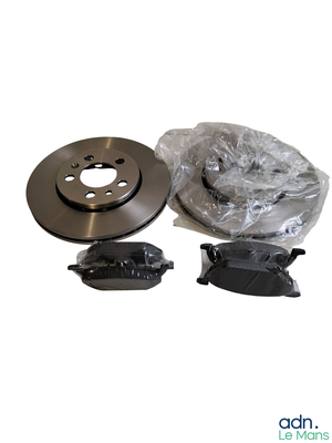 a close up of a brake disc and some other parts on a white background
