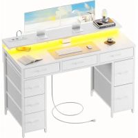 10798-861 / Bureau avec 8 Tiroirs en Tissu ECOFURNIX , 120 ×…