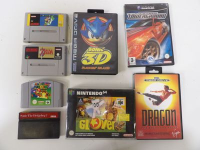 many video games and games on the table
