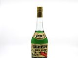 a bottle of liquor that is sitting on a table