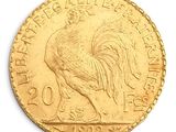 une image représentant une pièce d'or sur laquelle figure un coq