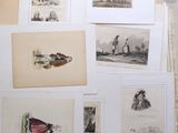 many pictures of people and animals on the wall
