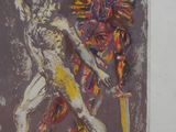 an image of a painting of a man holding a knife in his hand