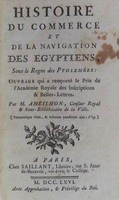 110.	AMEIHLON (Hubert-Pascal). Histoire du commerce et de la…