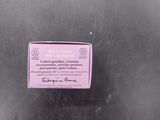 a sign on the back of a black box