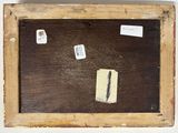 an image of a picture of a piece of wood with stickers on it