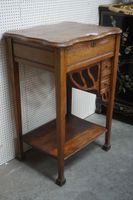 Table à couture Art nouveau - chêne - plateau rabattable ave… (photo 2)