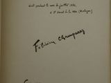 an open book with a handwritten title on the front of it