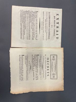 Abolition de la Royauté / 2 documents révolutionnaires impri…