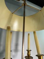 Lampe Bouillotte en laiton et abat jour bordeaux. (photo 4)
