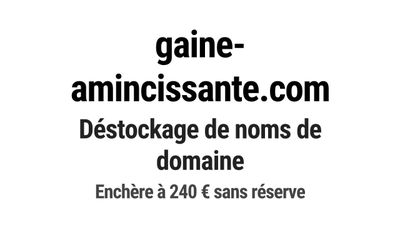 Nom de domaine gaine-amincissante.