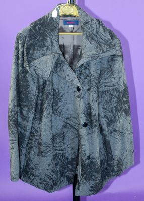 KENZO Jeans Veste caban en laine dans des nuances de gris Ta… - Photo 1