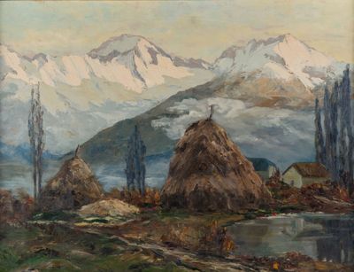 Francis CARIFFA (1890-1975) Les meules, crépuscule et la Cha…