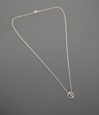 Fin collier en or blanc 18k 750 millièmes à petites mailles …