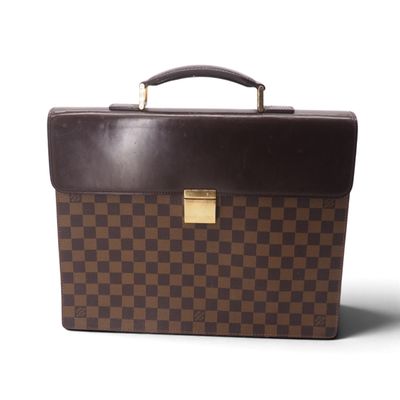 Porte-documents Louis Vuitton marron à motif damier marron
