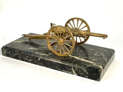 ANCIEN Canon Miniature PIÈCE D'ARTILLERIE en Bois 1879