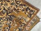 a close up of a rug on the ground