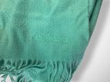 tiffany green scarf with embroidered name on it